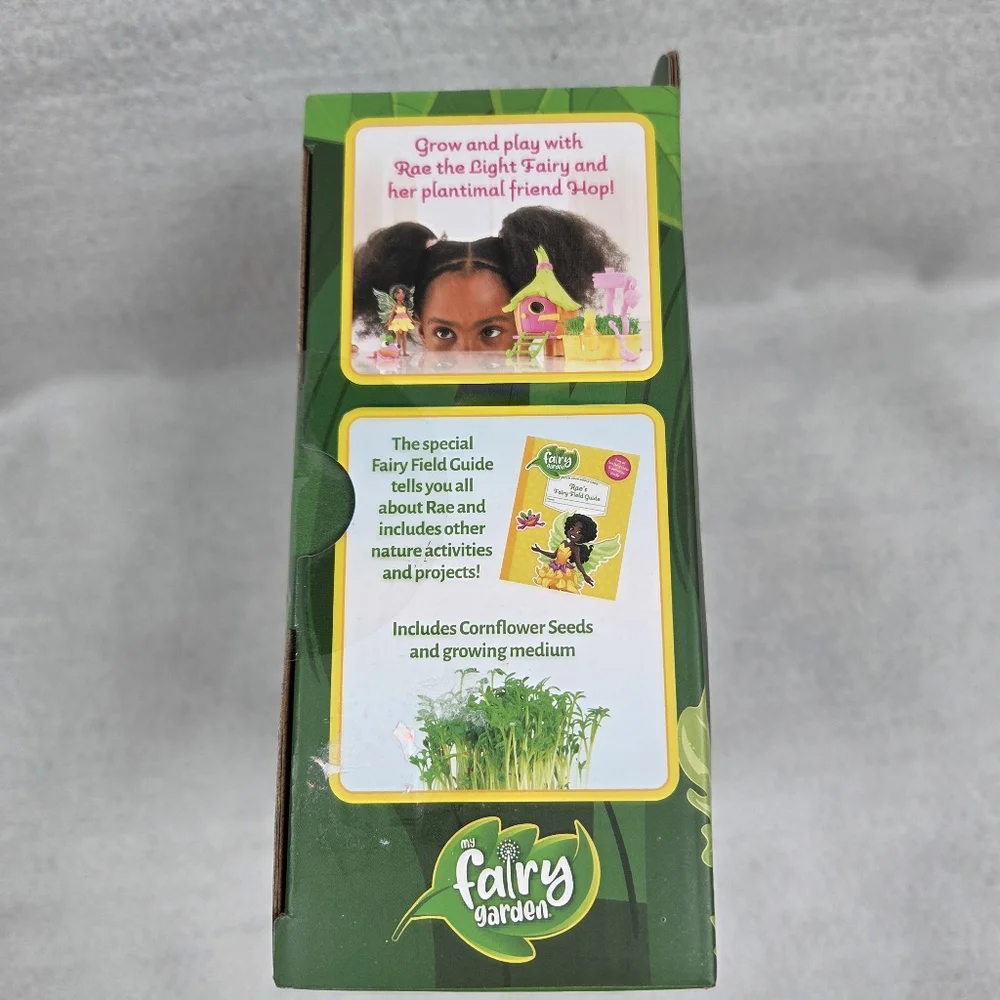 My Fairy Garden Hop's Hideaway Playset with 11 Pieces Grow Seeds Cute Fairy Doll
